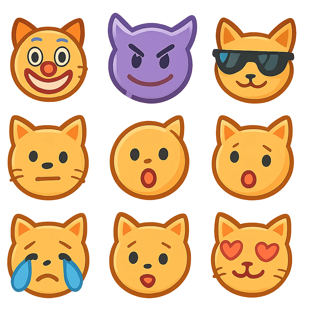 Cat with sunglasses emoji