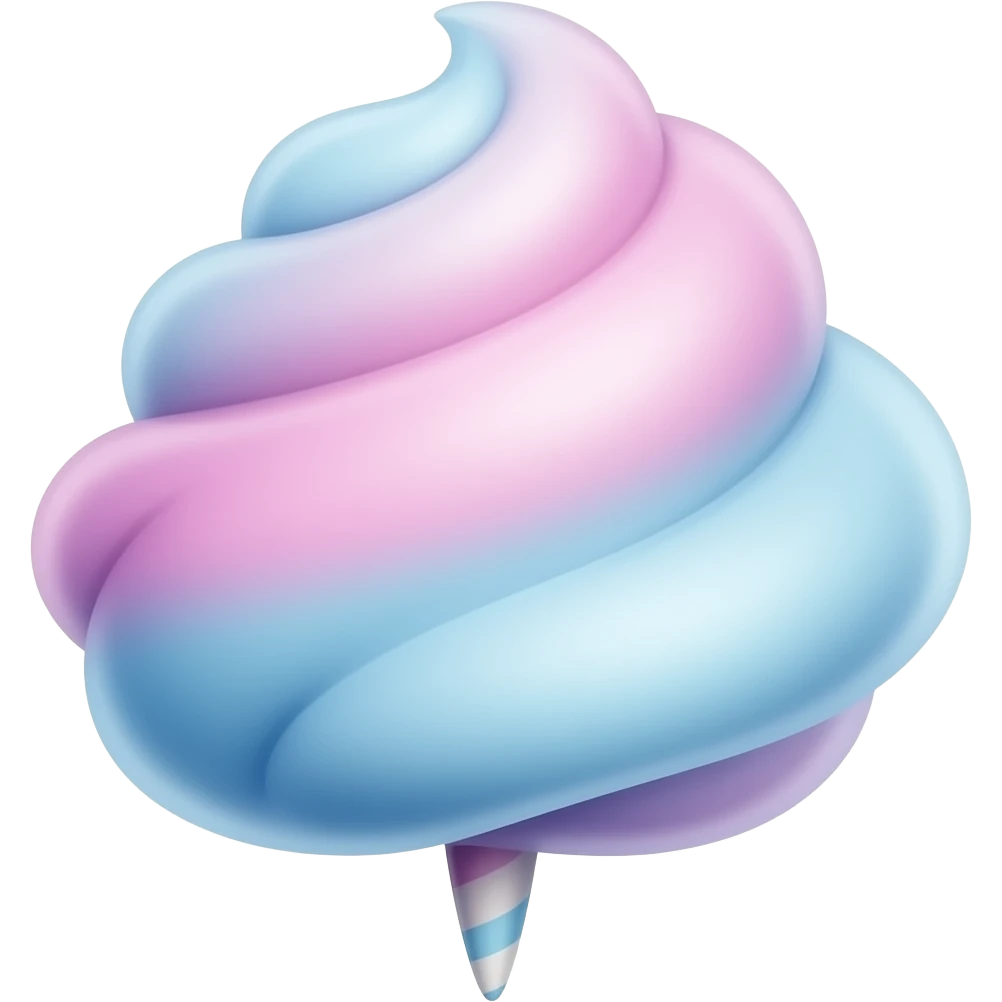 Pink blue cotton candy toy emoji