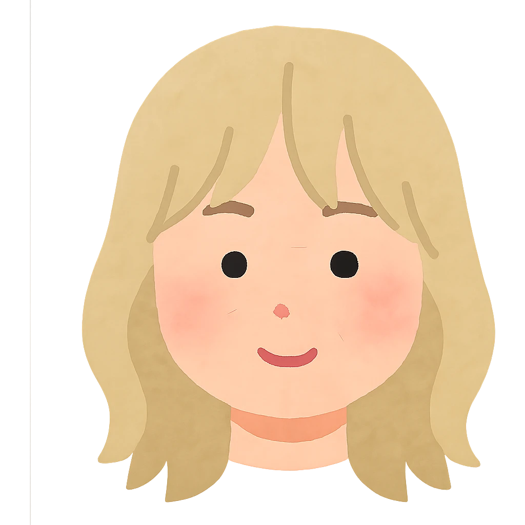 Billie Eilish head, Irasutoya style, blonde hair, soft cartoon face, simple features, no background emoji