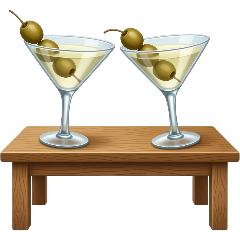 dirty martinis clinking emoji