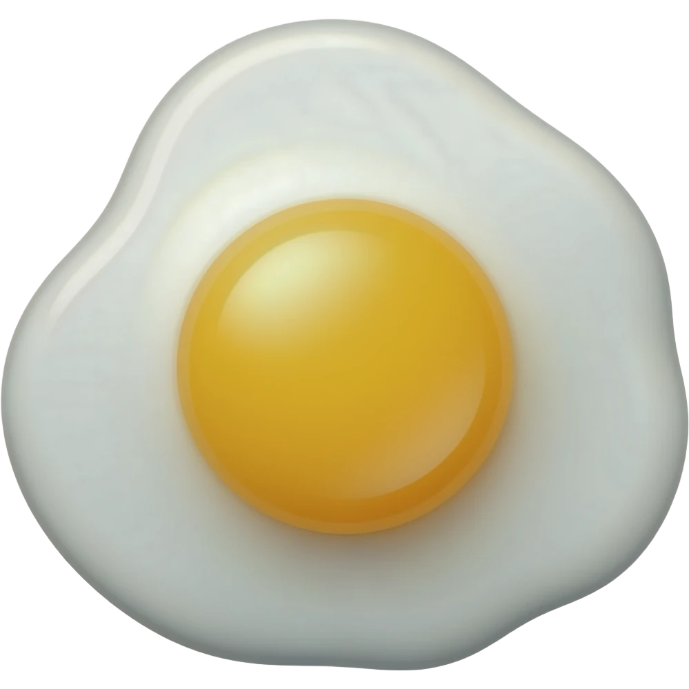 huevo abierto sin yema, solo con clara emoji