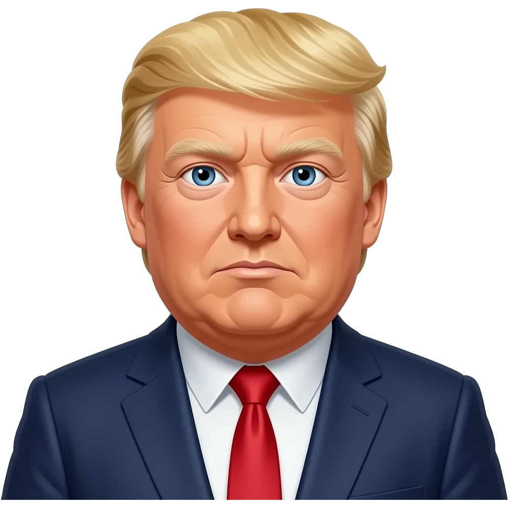 Donald trump bald and fat emoji
