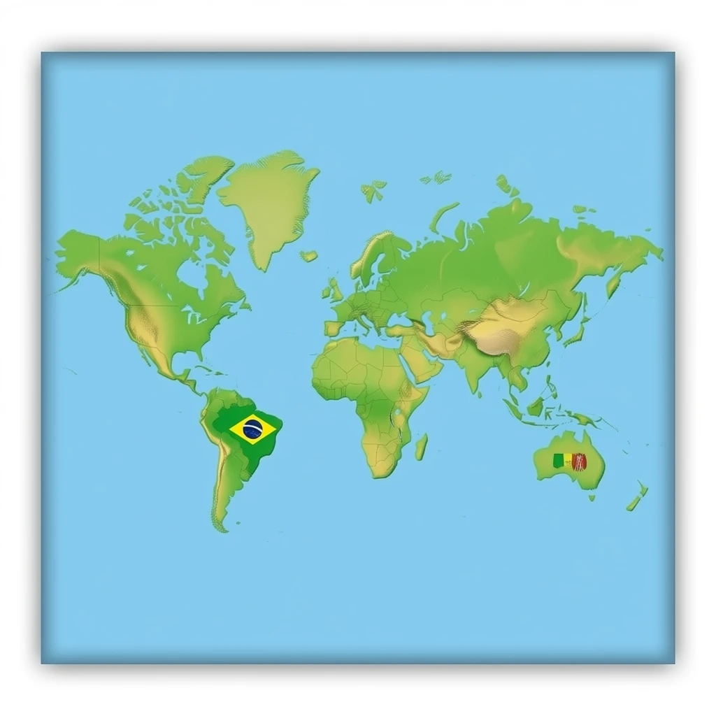 10 countries India, Japan, Egypt, Kenya, Brazil, Australia, Ireland, Russia, Spain, and United States emoji