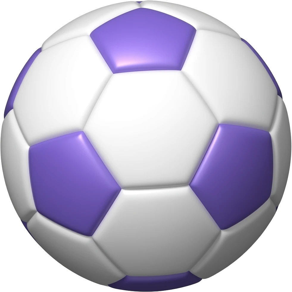 Ballons de foot champion League violet et blanc emoji