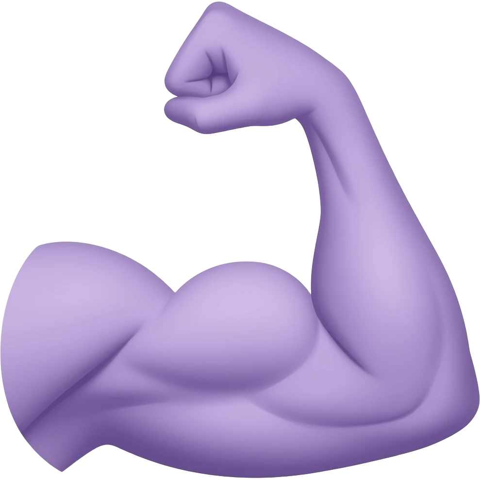 Biceps but lightly purple emoji