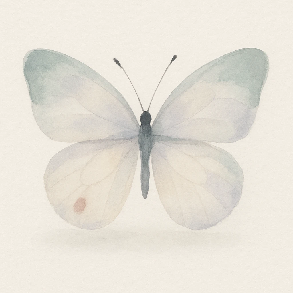 a butterfly in watercolor art style with soft edges and pastel colors emoji