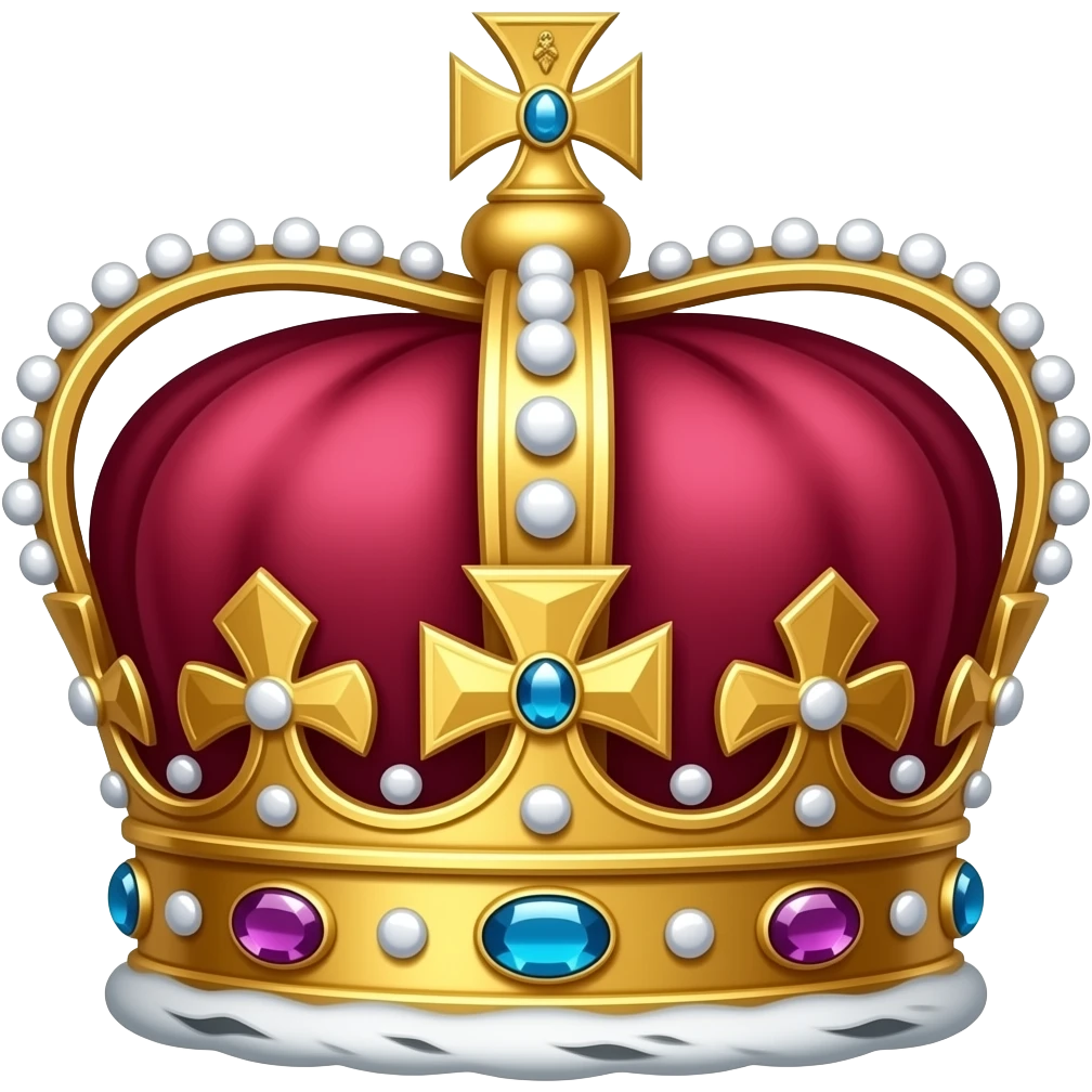 تاج مريع بالجواهر emoji