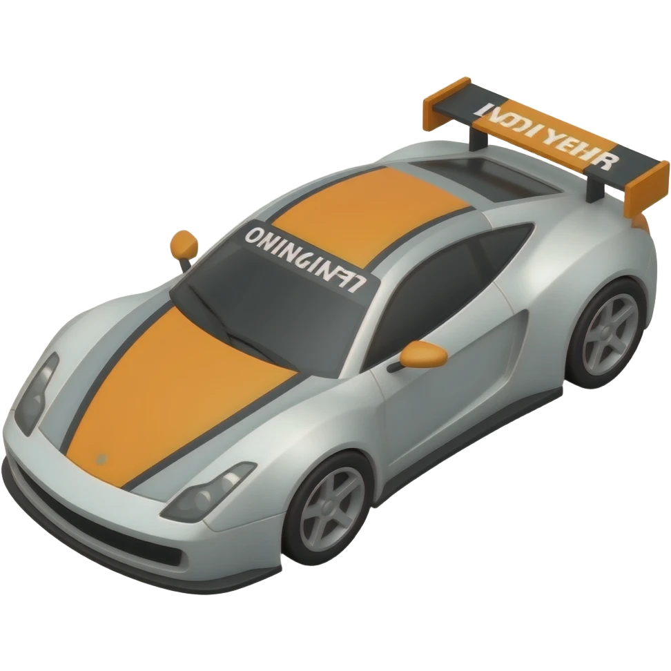 Lowpoly race car emoji