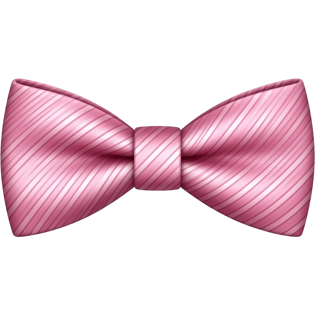 Pink lined bow tie emoji