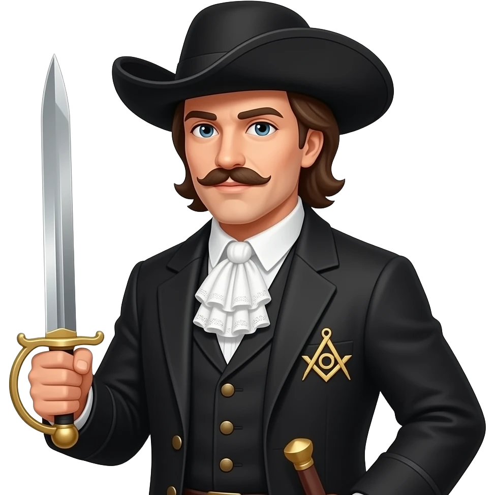 Freemason dressed as a highway man emoji