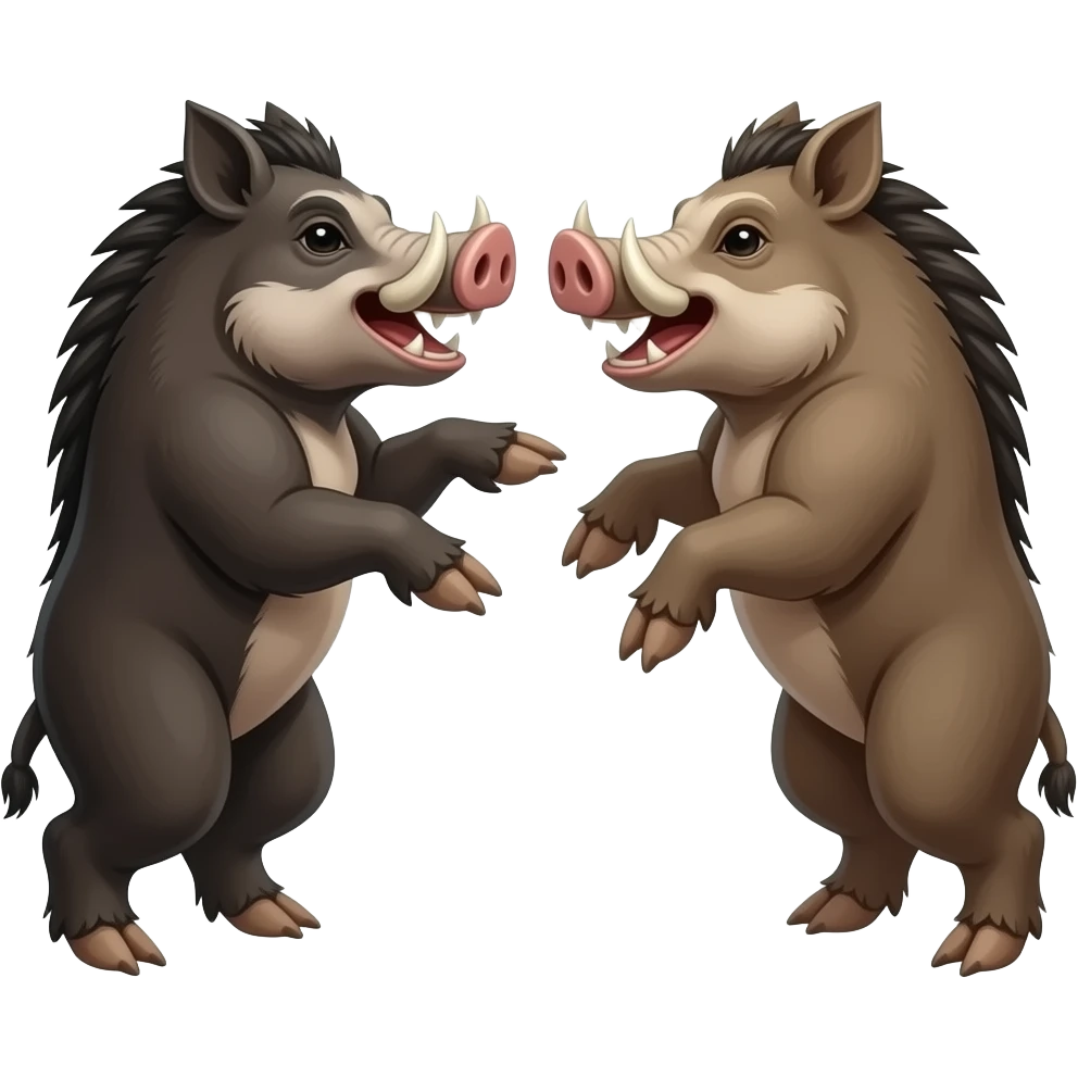 Dueling japanese Boars emoji