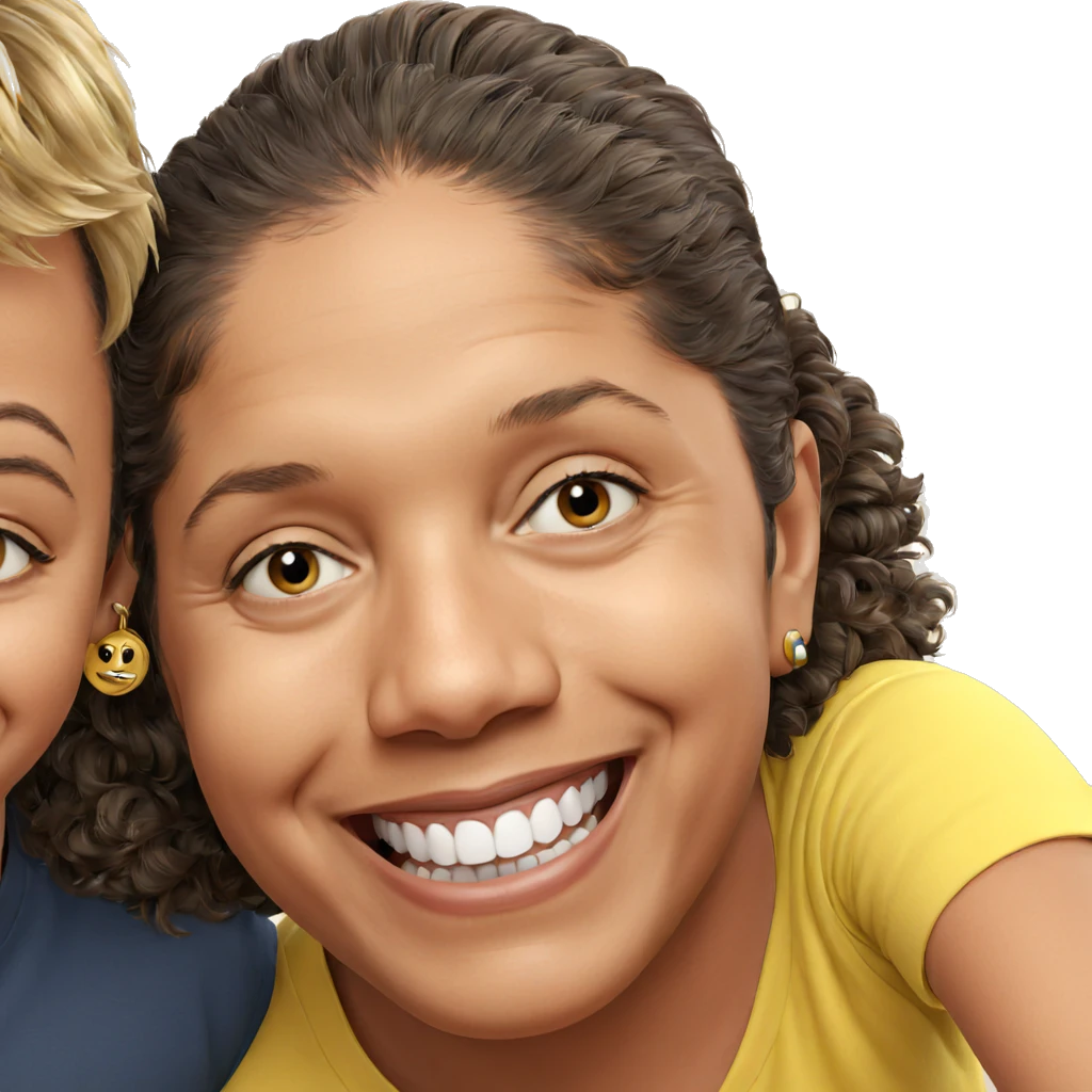 smiling boy with earrings emoji