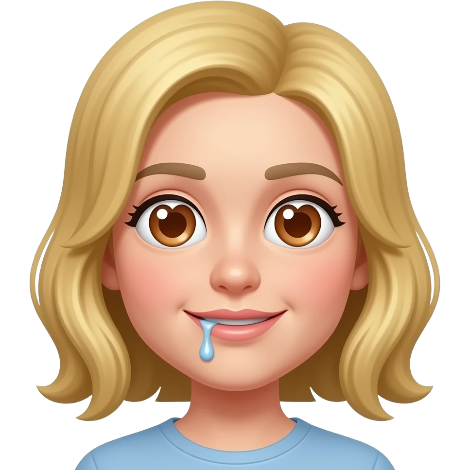 Ojos corazones y babeando emoji