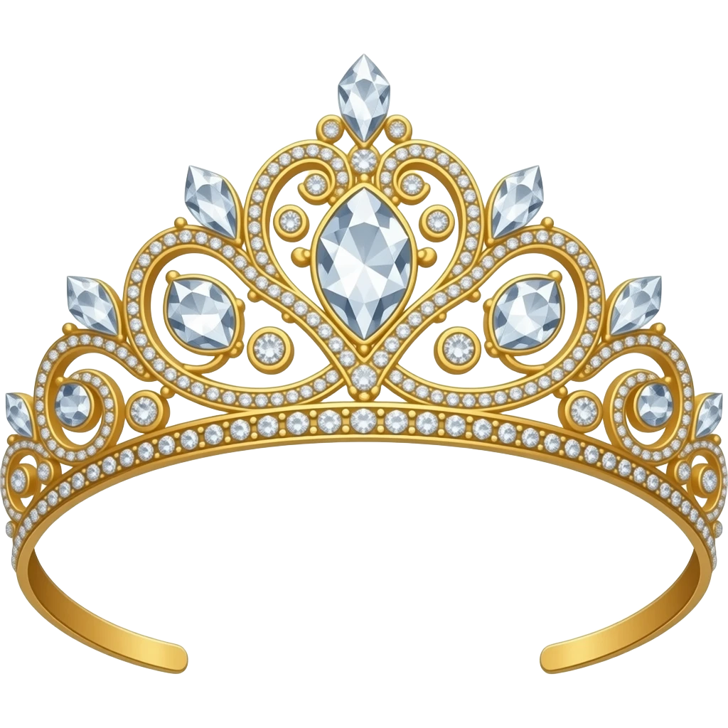 diamond crystal tiara gold dainty sparkle emoji