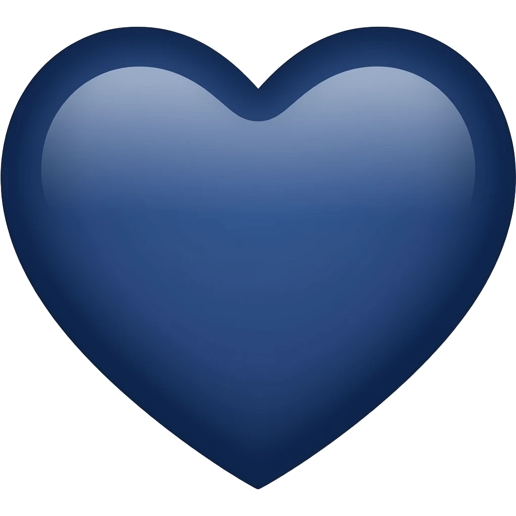 💙 남색 하트 emoji