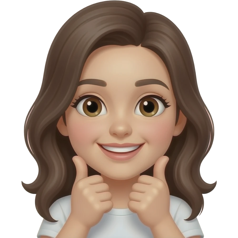 cute like hand in fist but both hands under your jaw cute like that, but I have the thumbs part of your hand facing the jaws and have it a girl and have her smiling and cute looking emoji