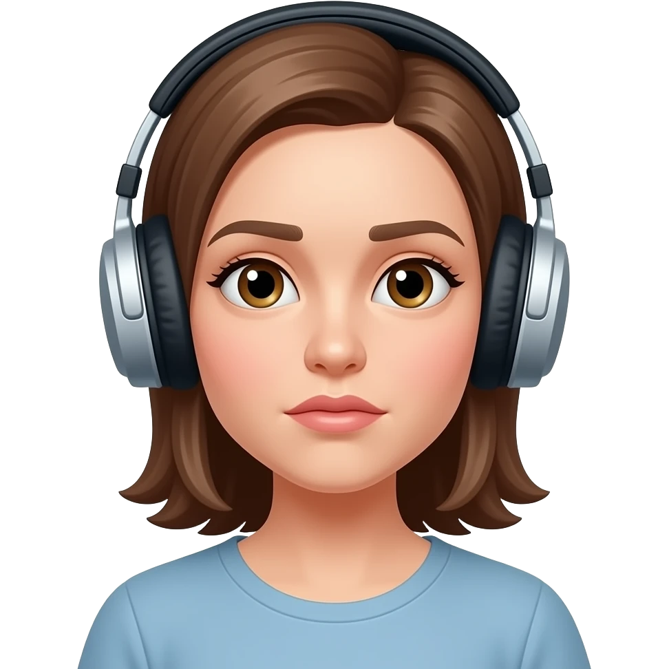 overstimulated women with headphones emoji