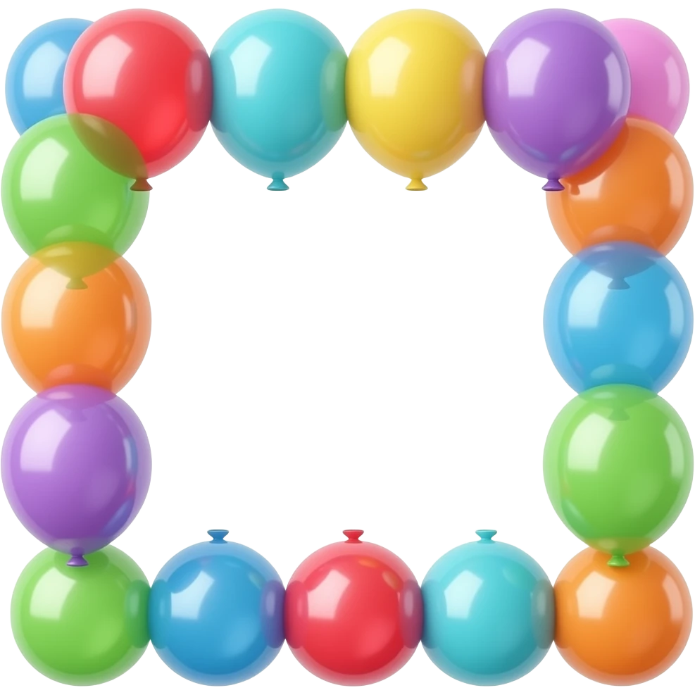 picture frame made of balloons emoji