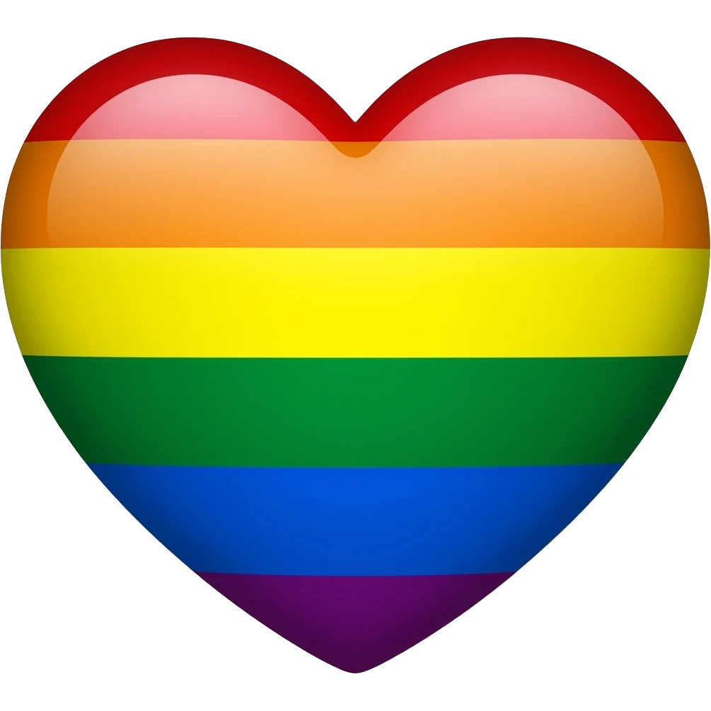 LGBT flag heart emoji