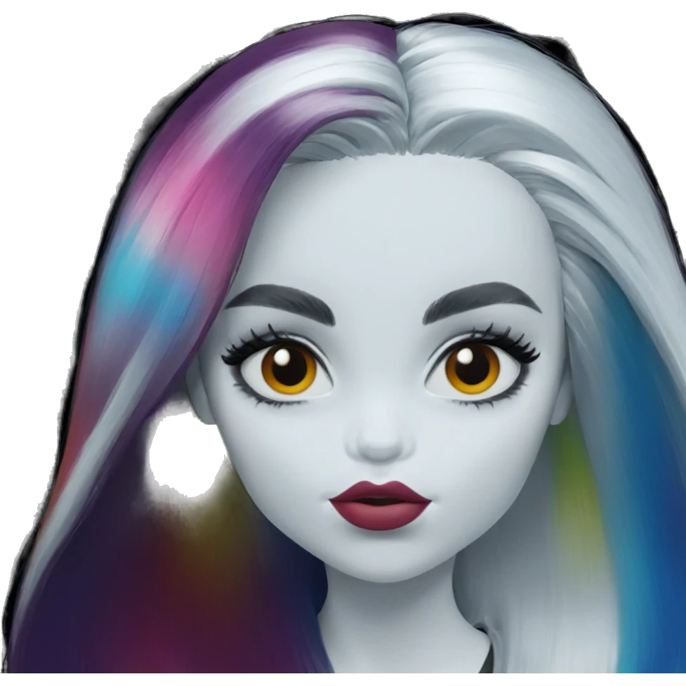 multicolored hair girl portrait emoji