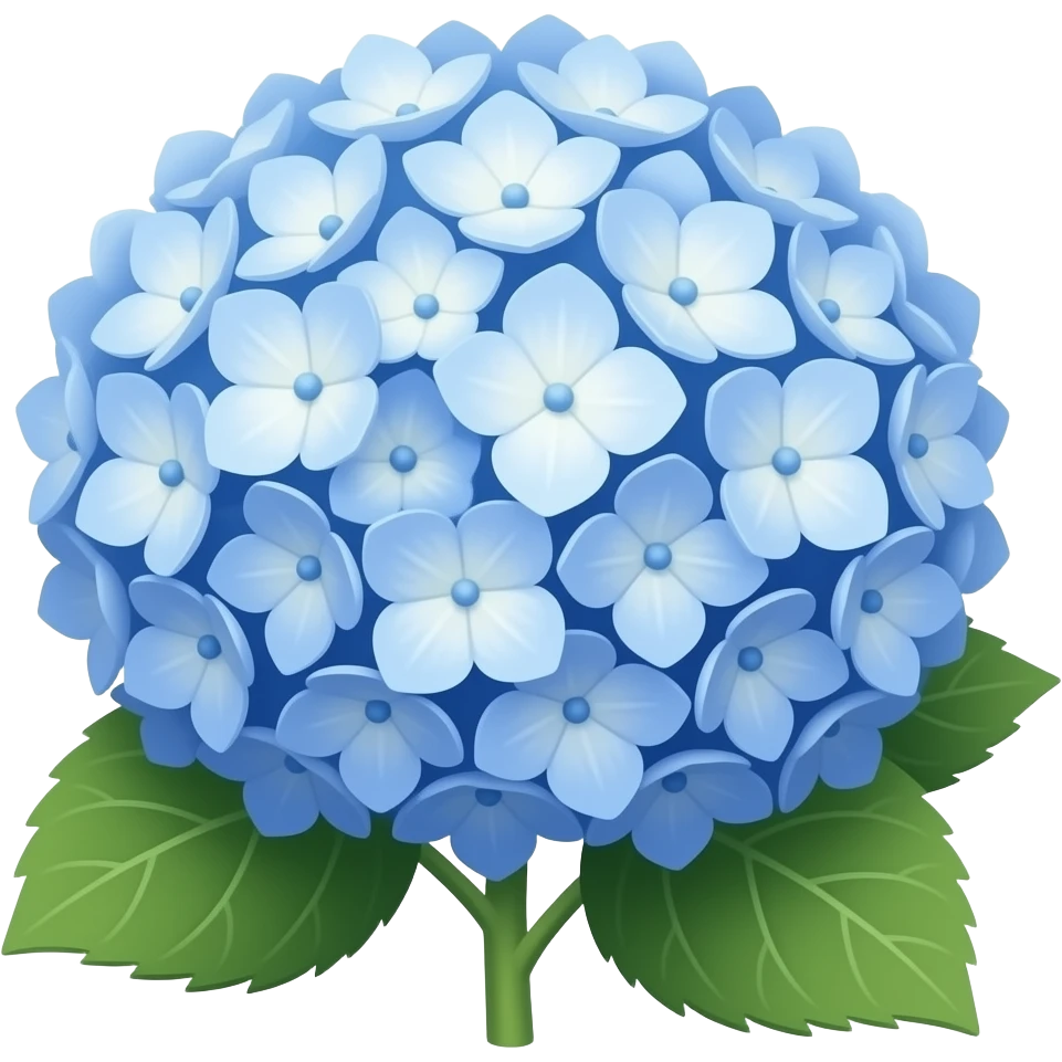 Blue and white hydrangeas emoji