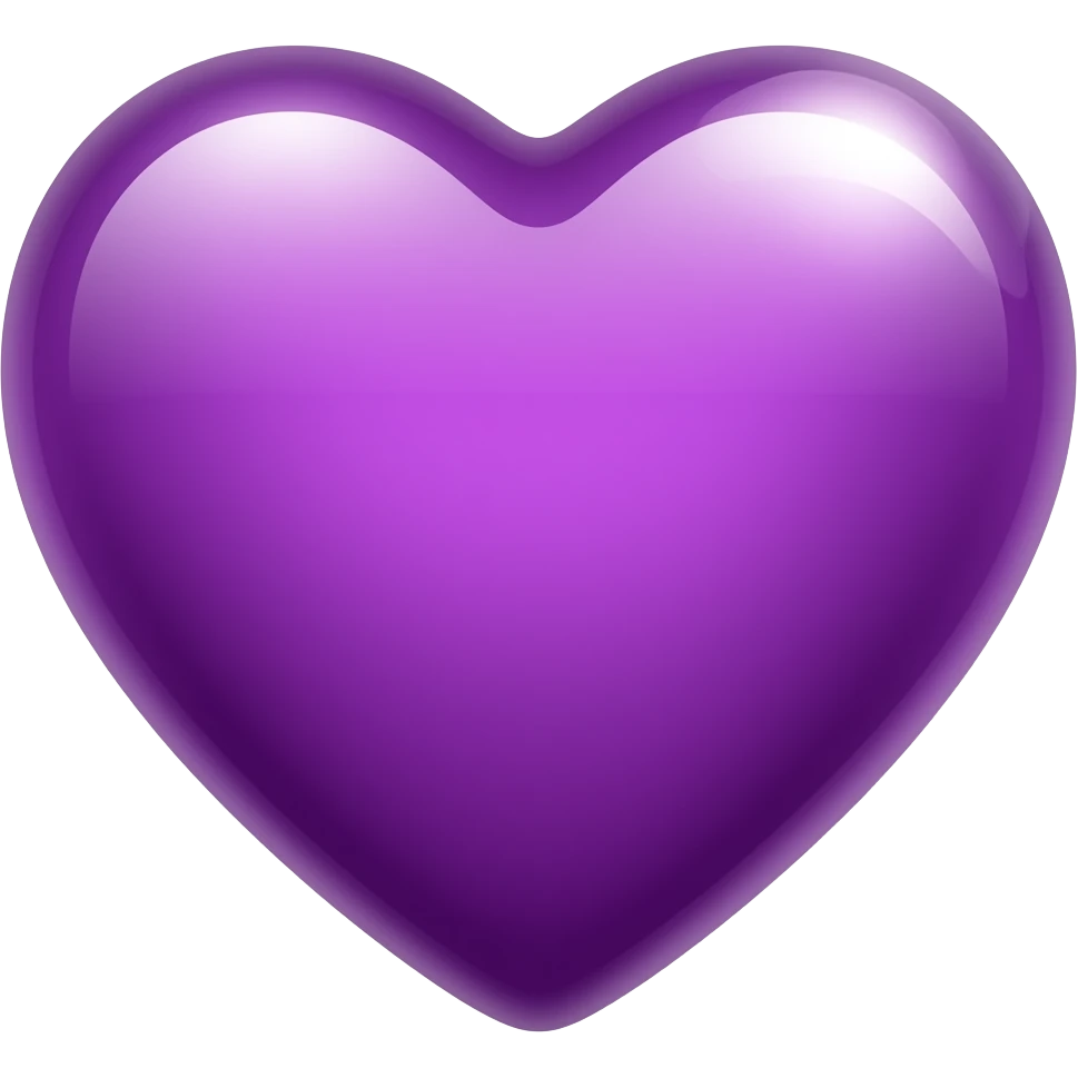 Purple heart with shining emoji