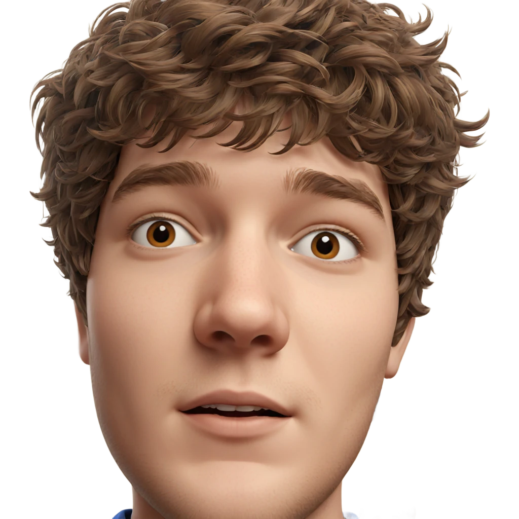 brown-haired boy indoors portrait emoji