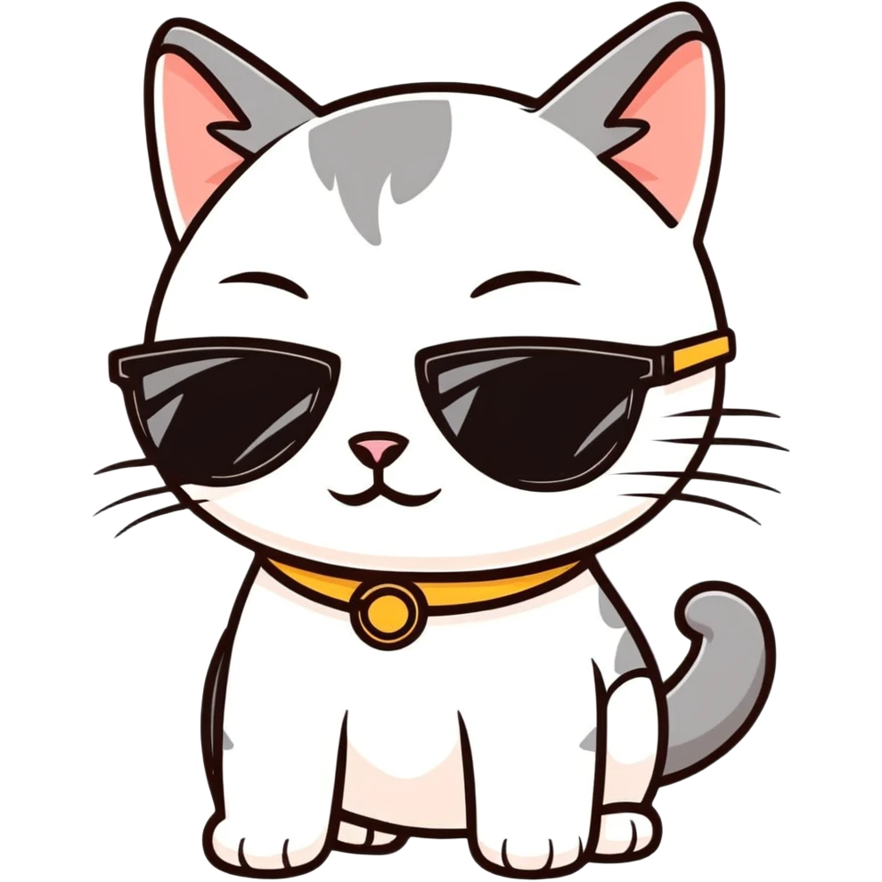 Cat with sunglasses emoji