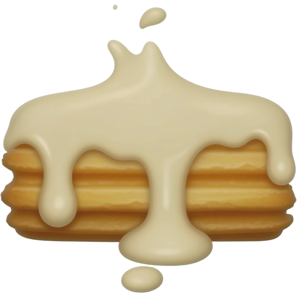 Churos dengan ukuran kecil lumer dengan glaze nya di atas emoji