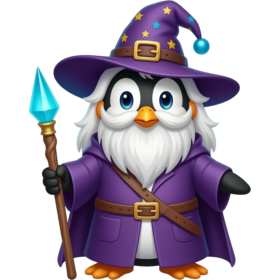 Penguin Wizard emoji