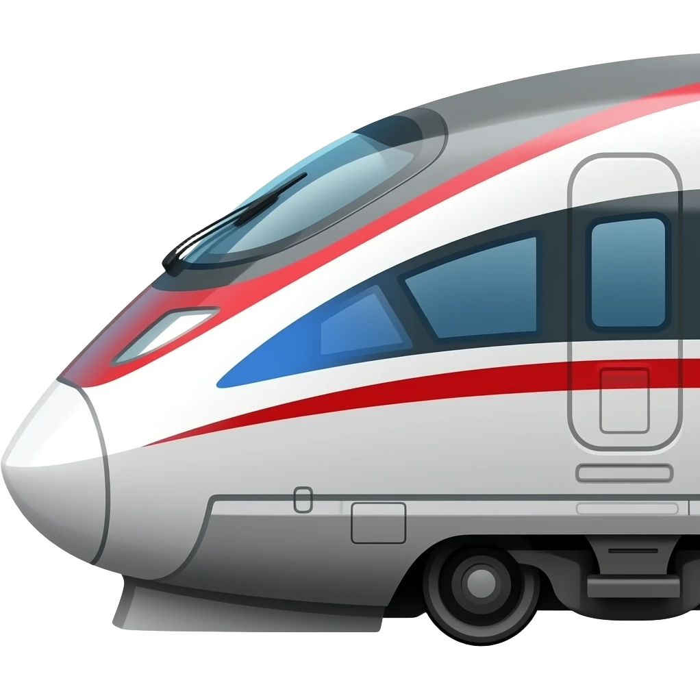 Bullet train on the side view emoji