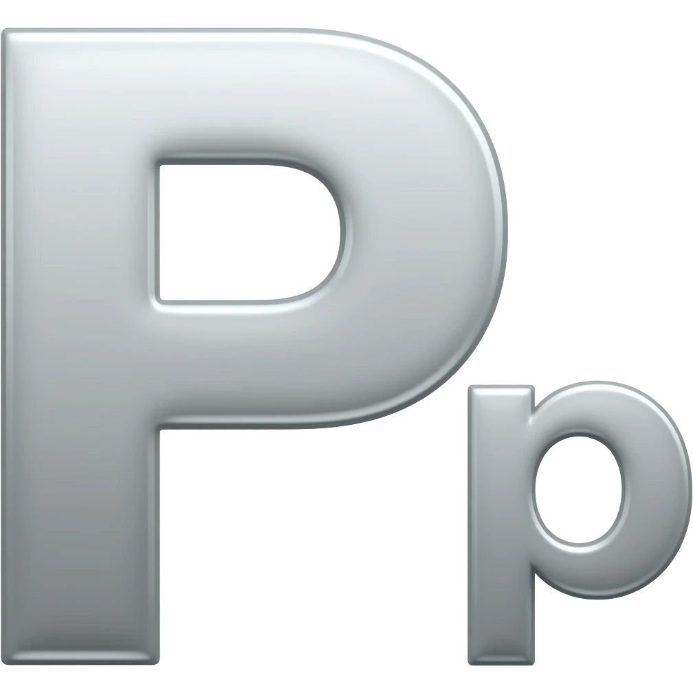 Letter big P and small p emoji