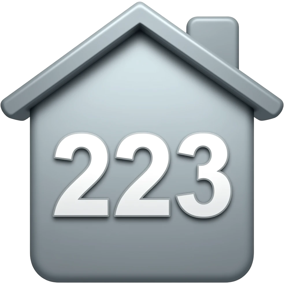 house number sign 223 grey emoji