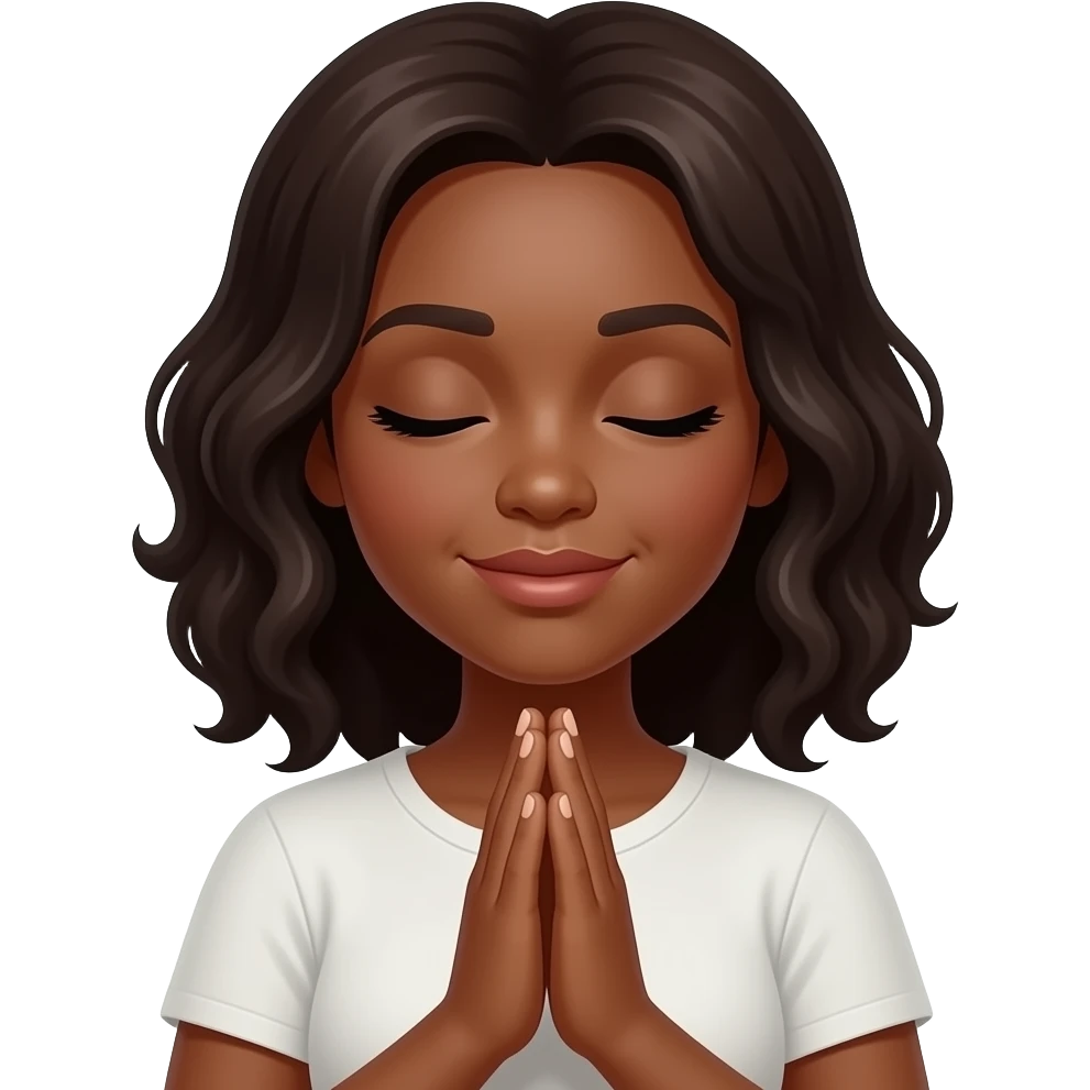The wonen pray black emoji