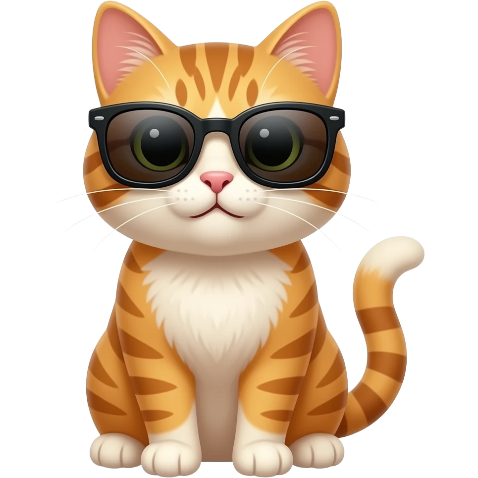Cat wearing sunglasses emoji