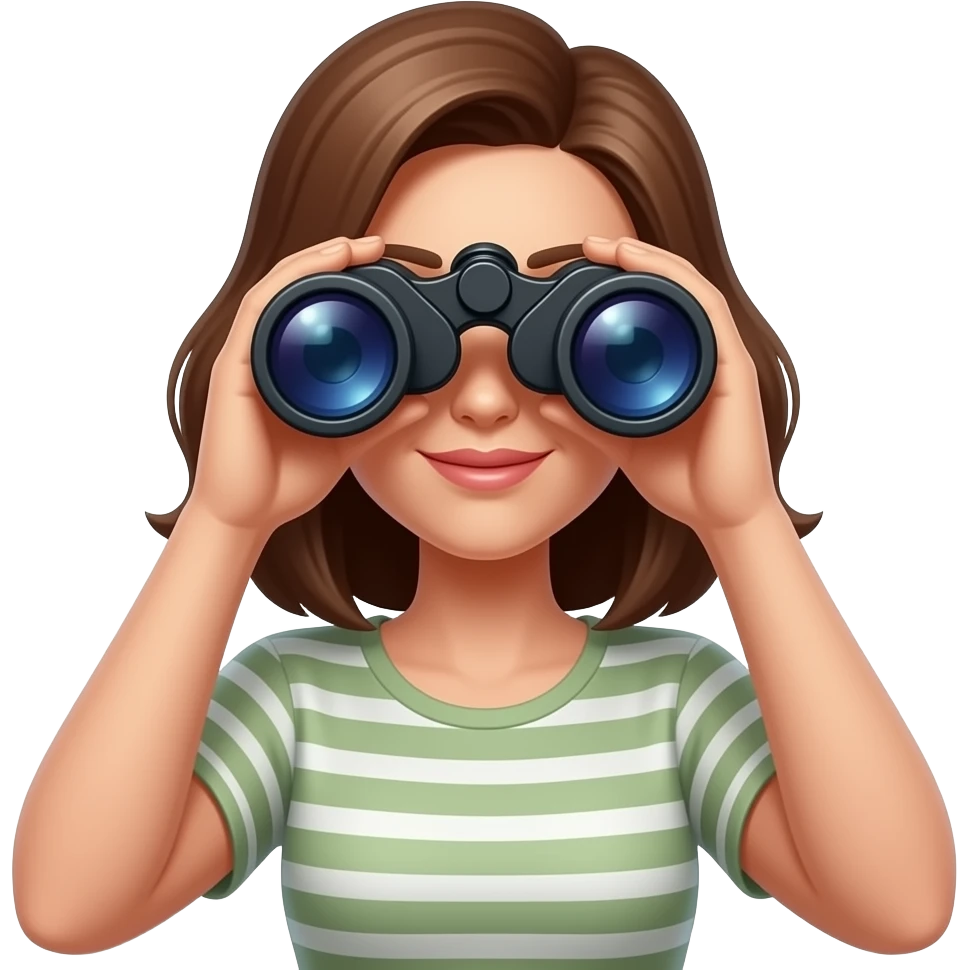 Woman with binoculars emoji