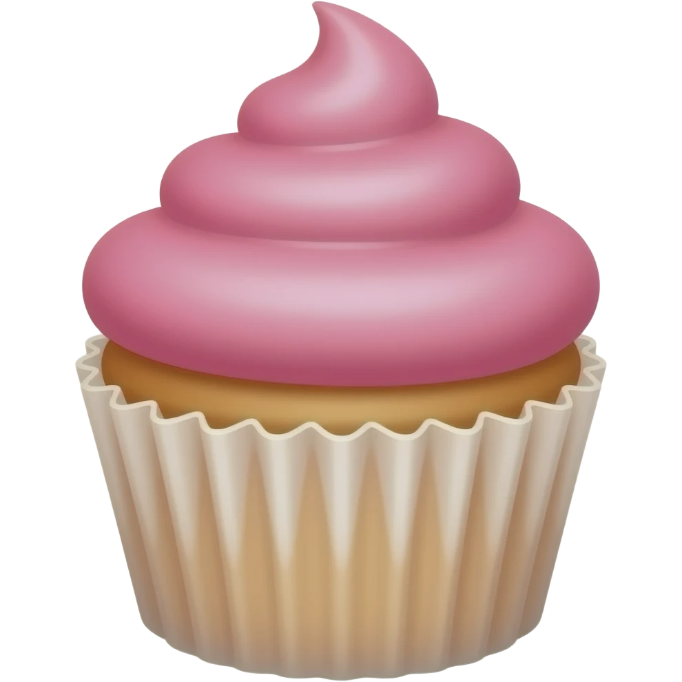 Cupcake with pink icing emoji