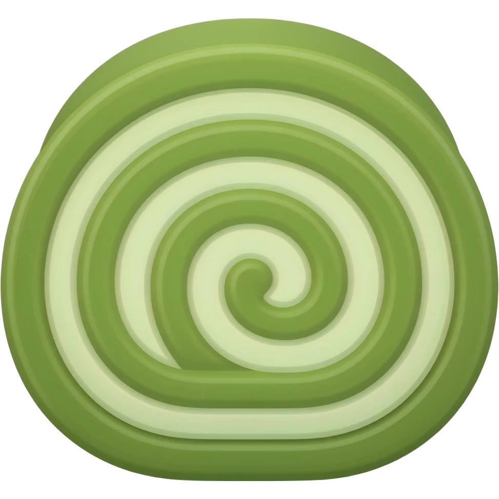 Crepe roll of matcha emoji