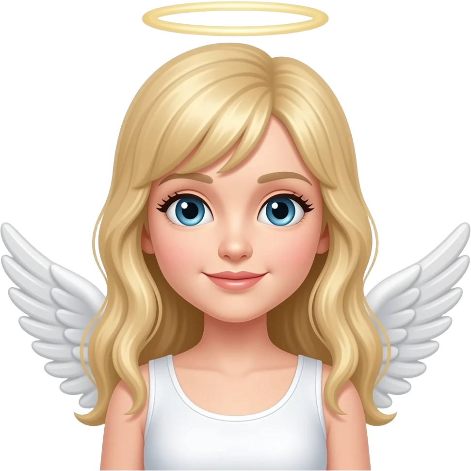 Blonde angel emoji