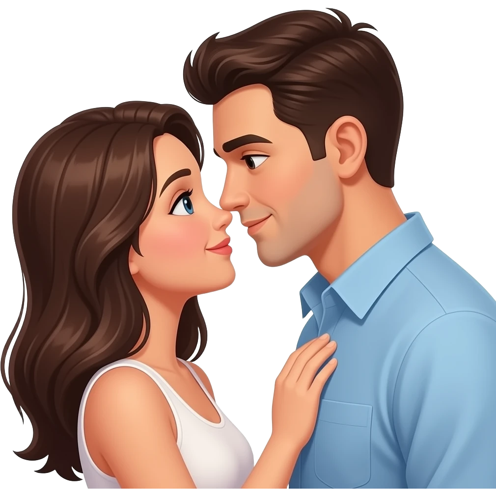 intimate moment between lovers emoji