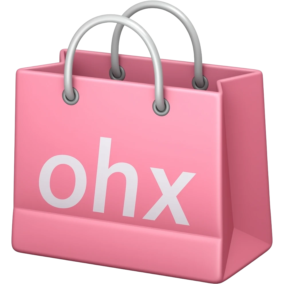 Create pink shopping emojis emoji