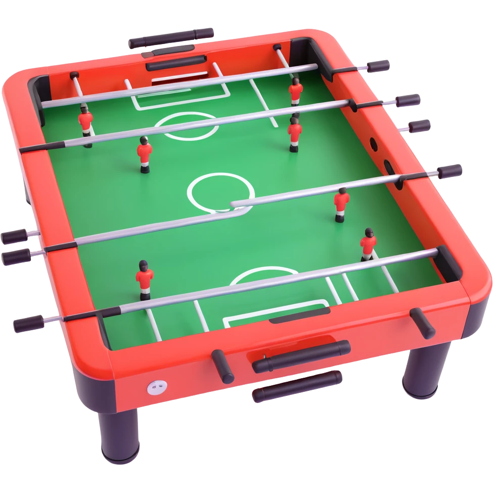 table football, 3D emoji style, playful, shiny, rounded edges emoji