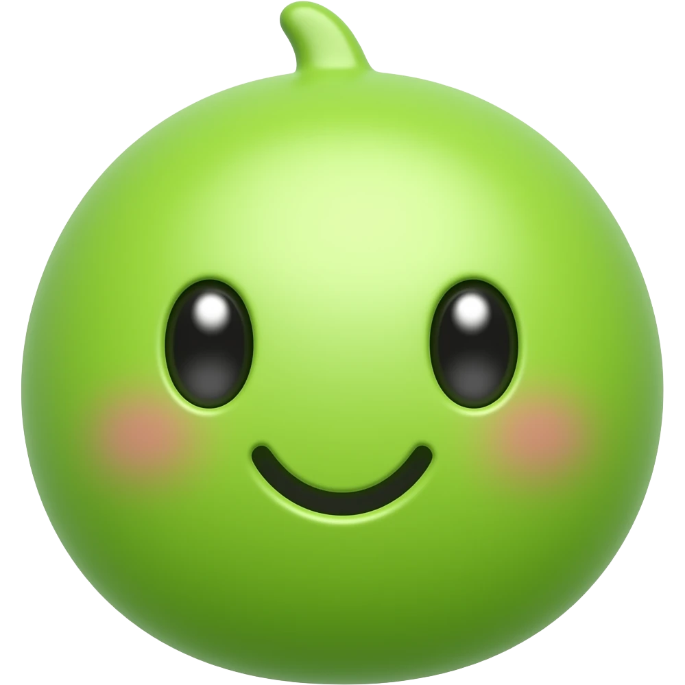 Kawaii guisantes emoji