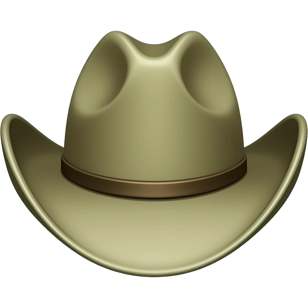 emoji de un sombrero verde sin la persona pero mas como sombrero como de vaquero emoji