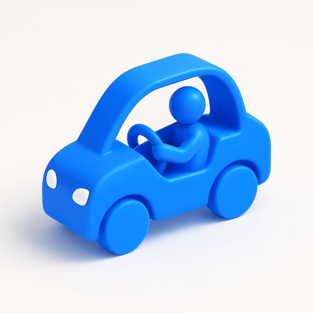 person driving a car emoji