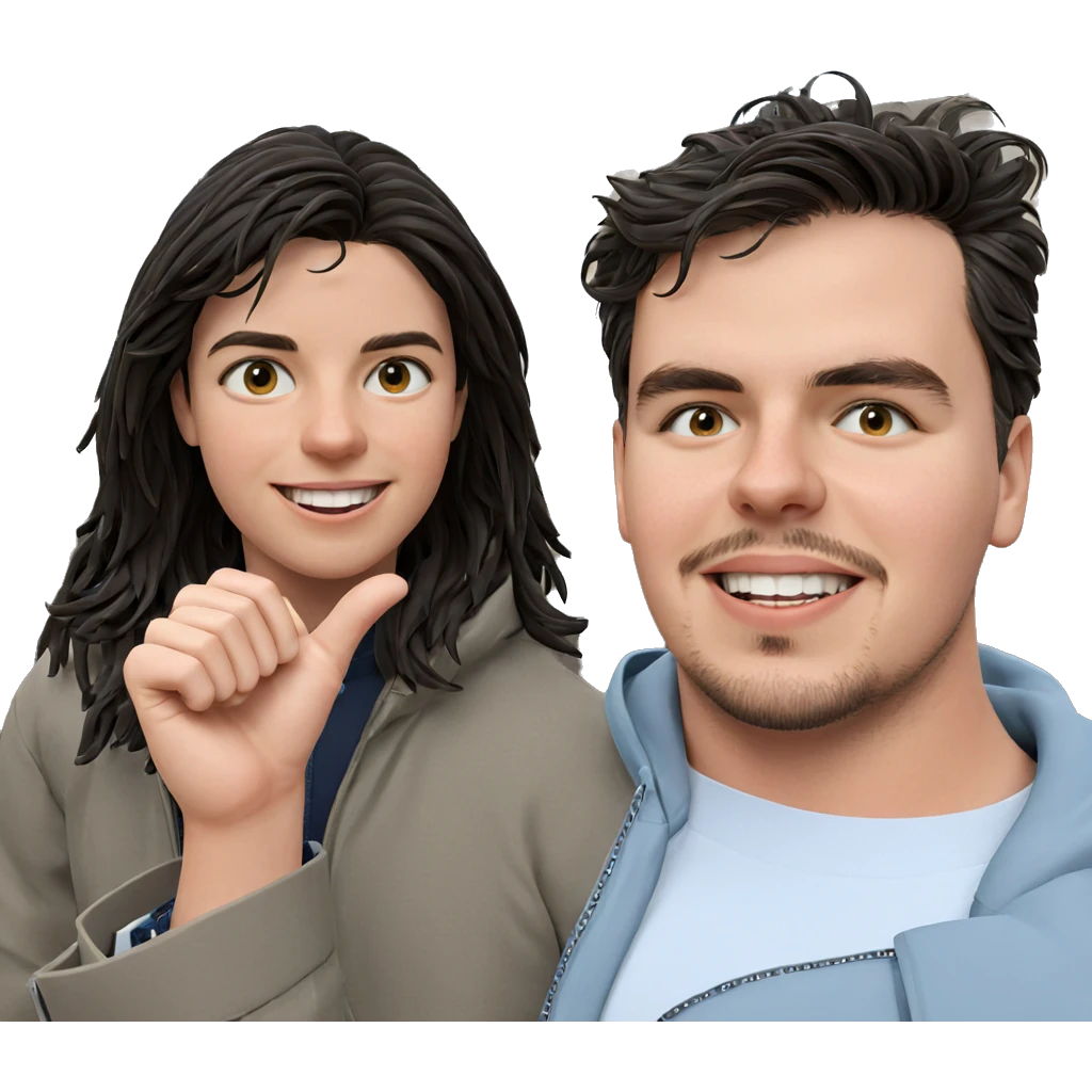 smiling boy outdoors in jacket emoji