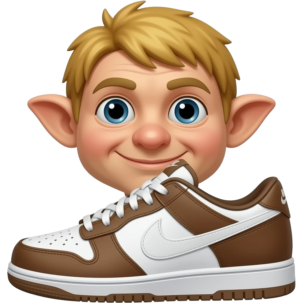 A hobbit with nike shoes emoji