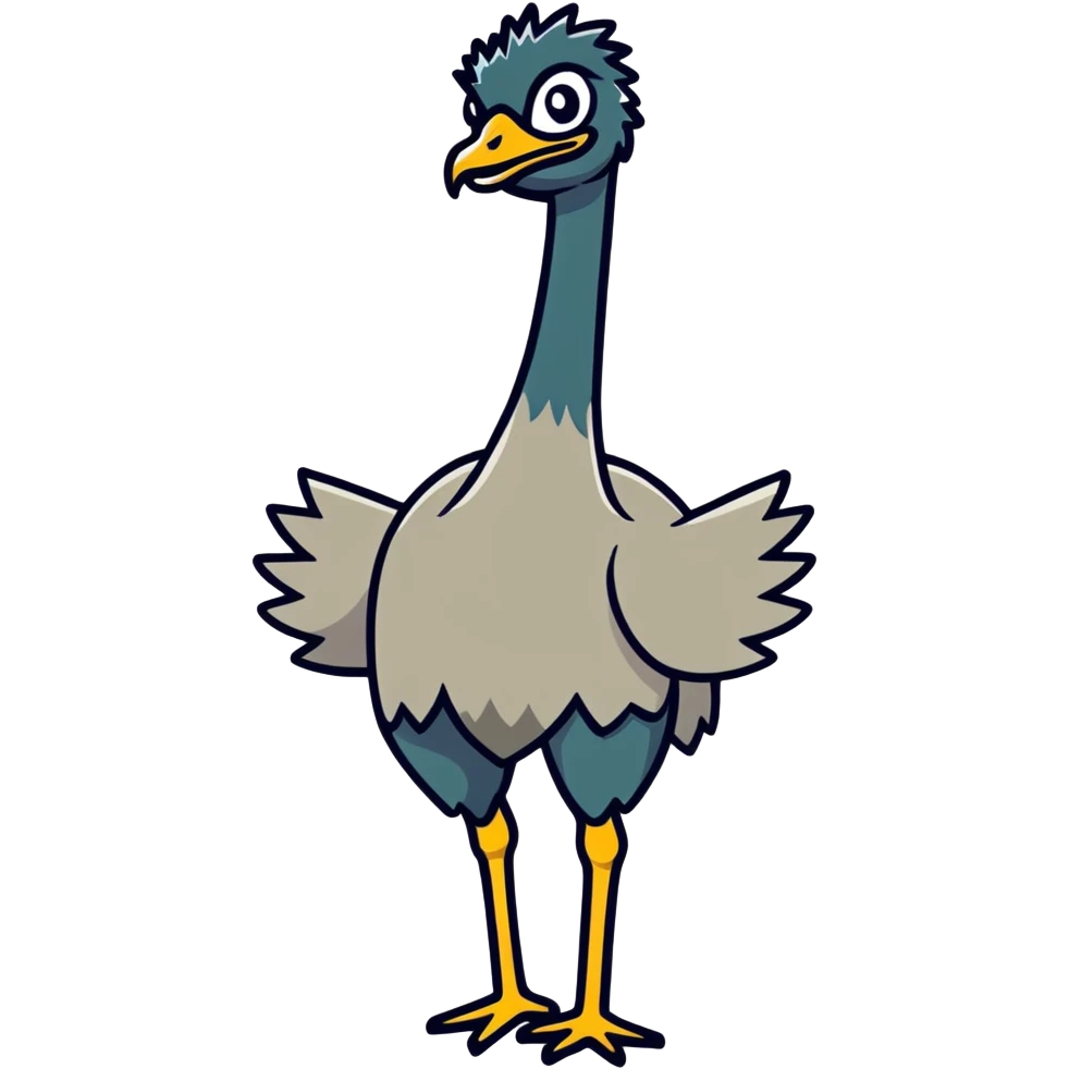 Emu dancing emoji