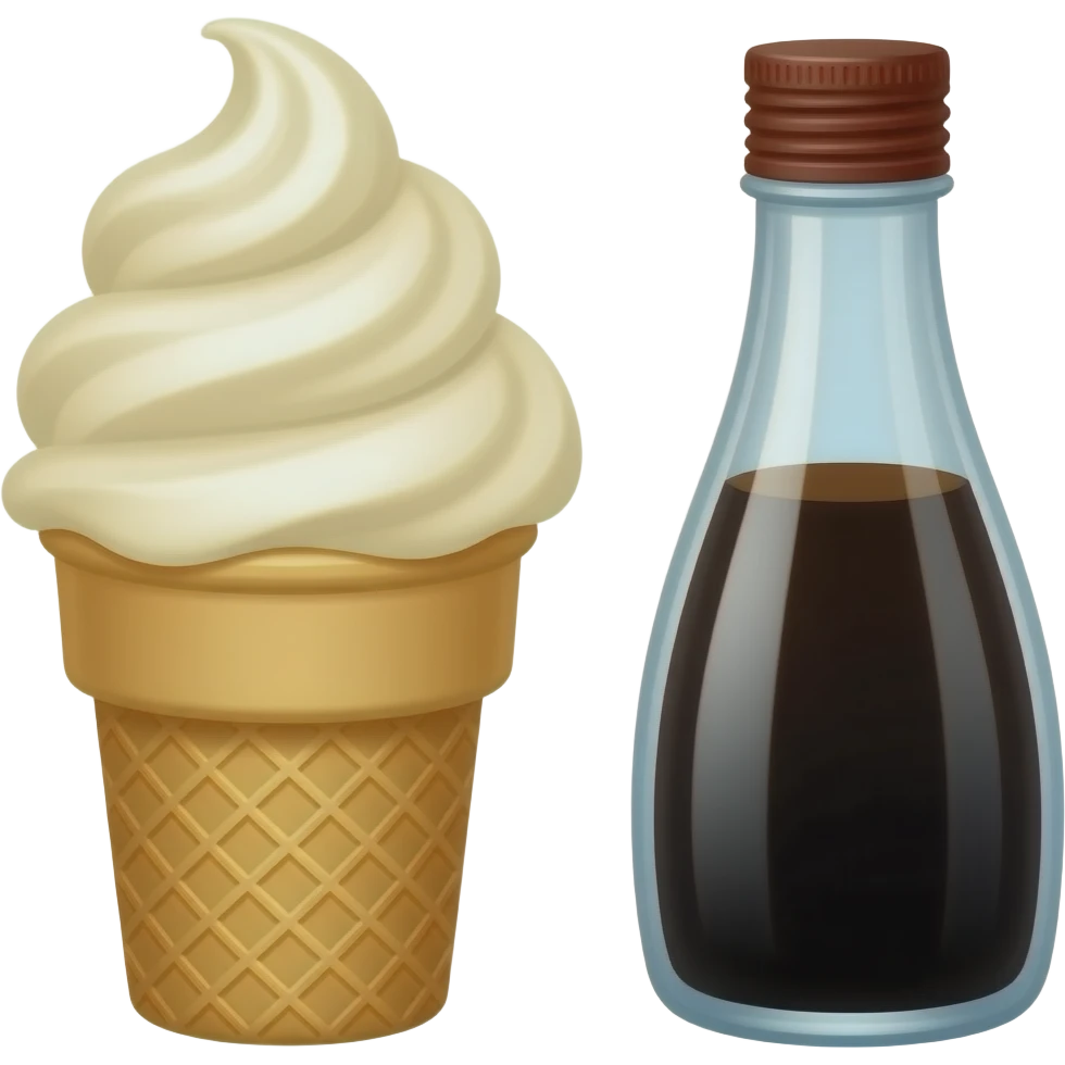 vanilla ice cream and soy sauce emoji