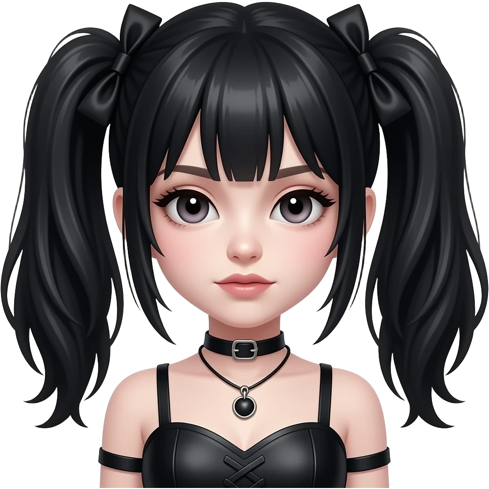 Goth girl emoji